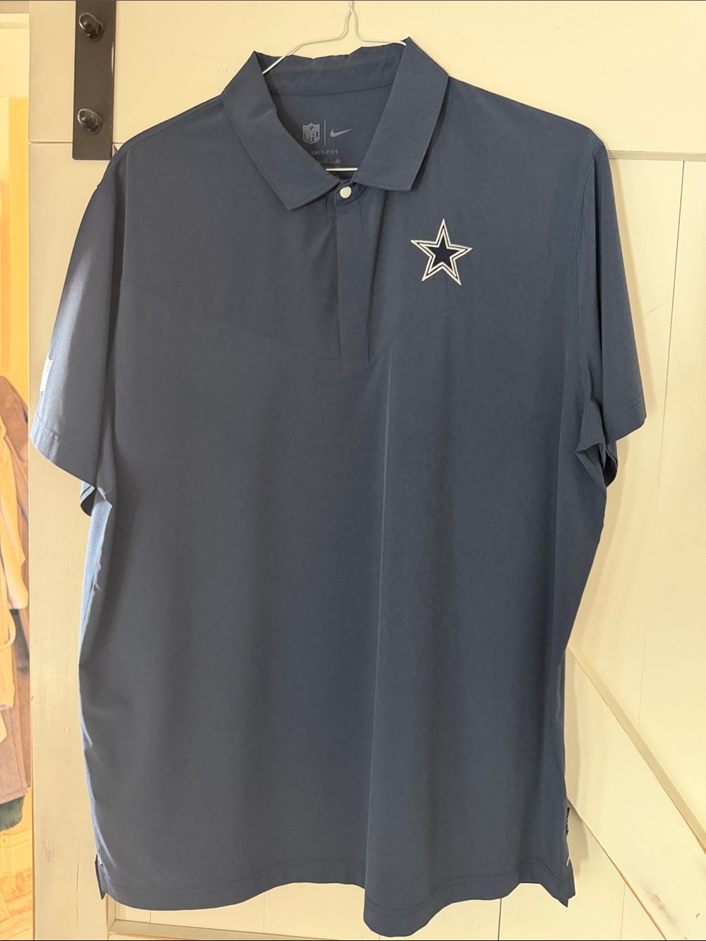 Nike Men’s Navy Polo with Dallas Cowboys Star Patch